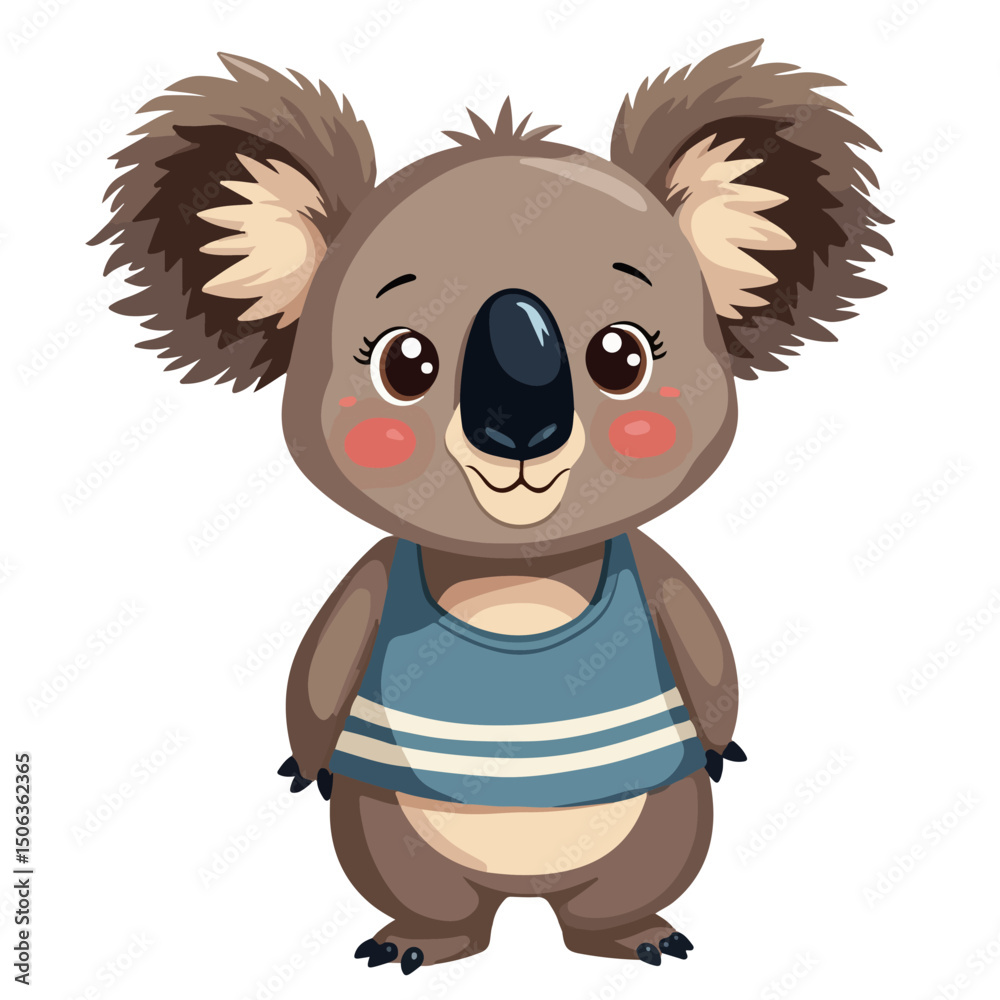 Fototapeta premium Hand drawn cute koala bear cartoon