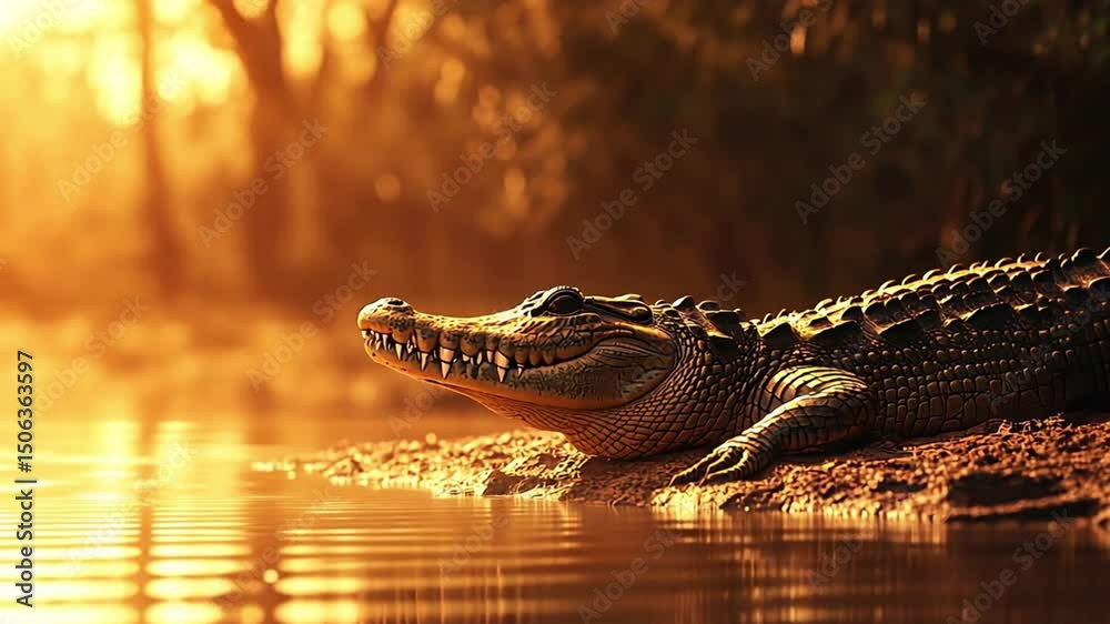 Golden Hour Crocodile