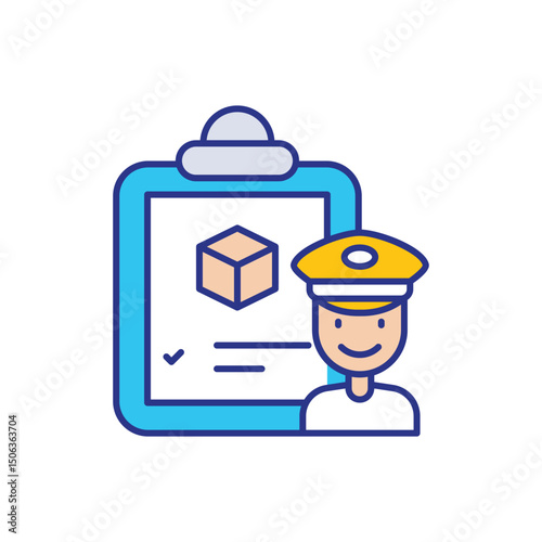 Customs Declaration Icon vector stock illustration