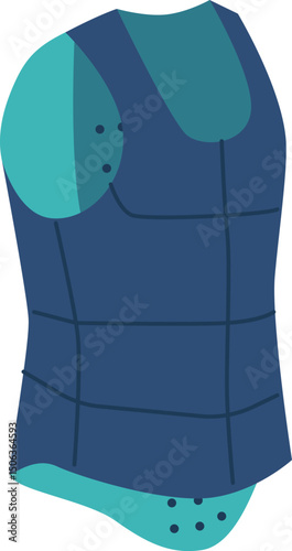 Water resistant vest for snowboarding