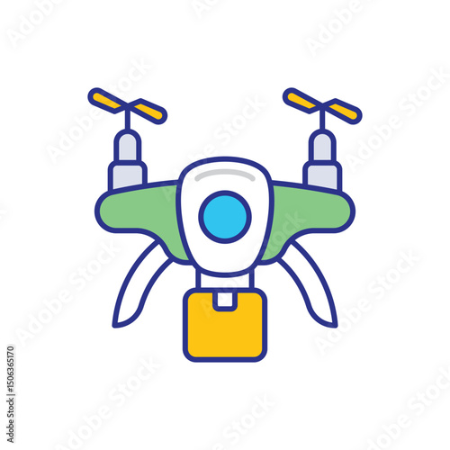 Delivery Drone Icon vector stock illustration