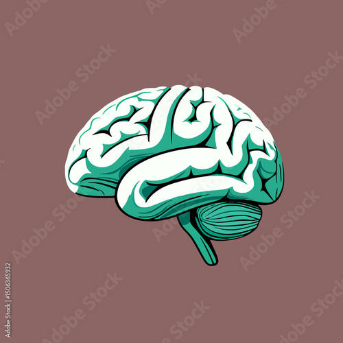 Stylized Brain Illustration