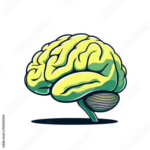 Stylized Brain Illustration