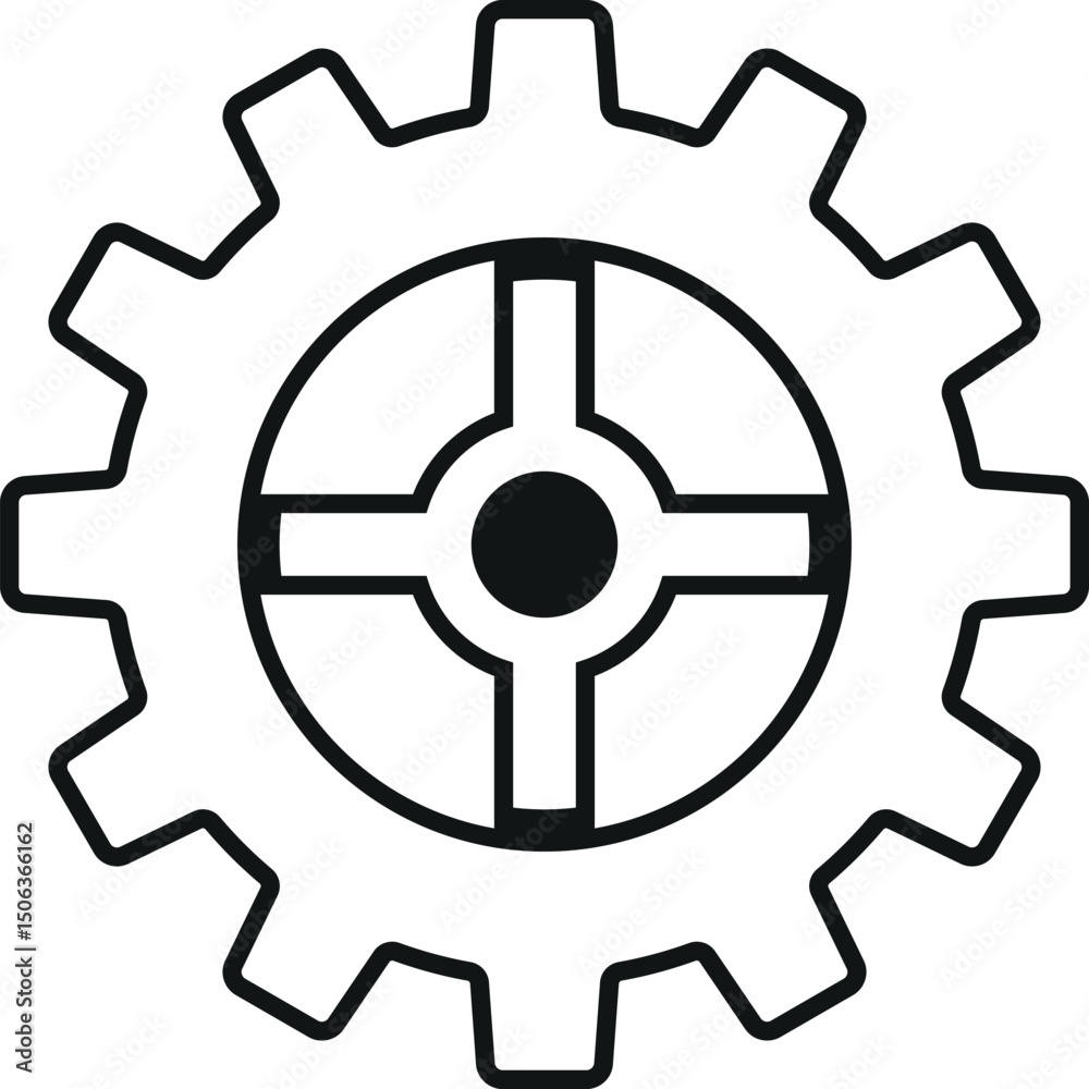 Obraz premium Cogwheel mechanism design vector illustration