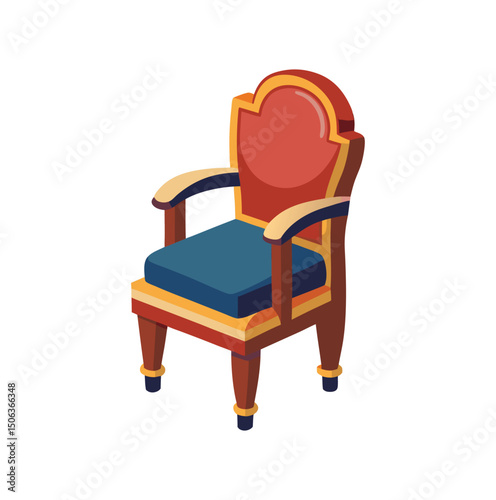 commode chair color vector icons