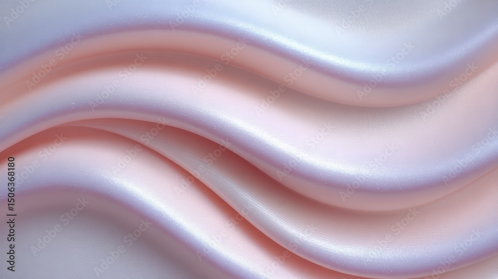 Obraz premium Elegant Pink White Wave Pattern Soft Abstract Background Texture