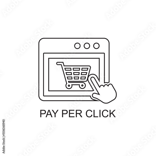 pay per click icon , advertising icon