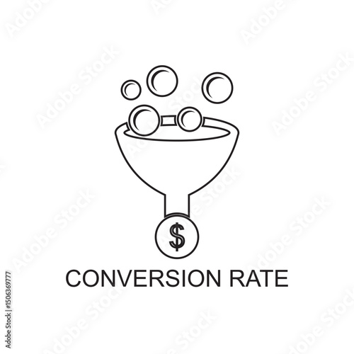 conversion rate icon , marketing icon
