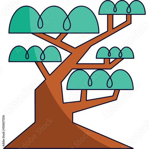 Elegant Bonsai Tree Vector for Nature-Inspired Designs