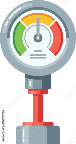 Gauge meter measuring equipment vector illustration