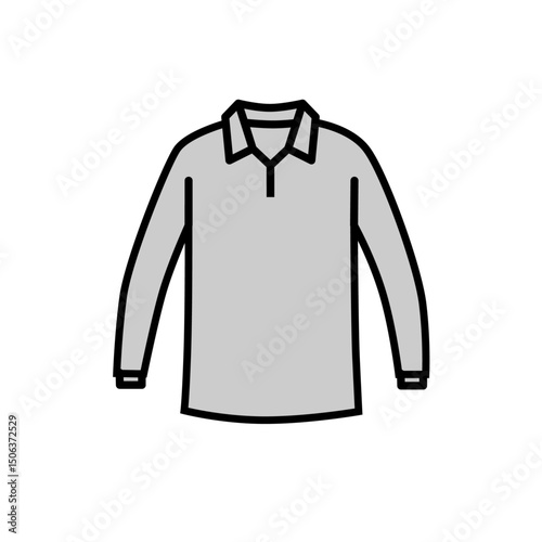 t-shirt polo long-sleeve ribbed icon