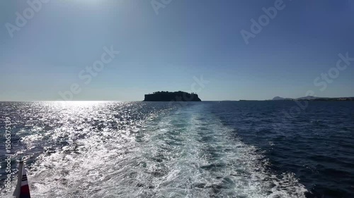 Tranquil Island Slowly Fading into Horizon View