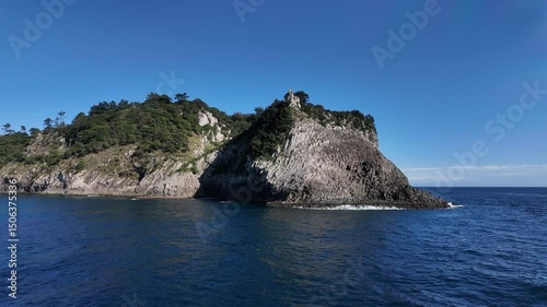 Tranquil Island Surrounded by Calm Sea