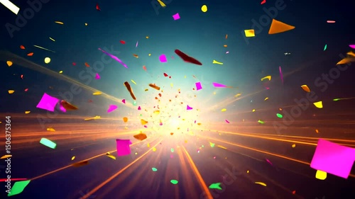 Celebratory Confetti Rain