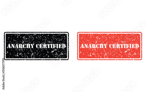 anarchy certified grunge stamp design, vector, isolated on transparent background