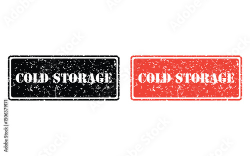 cold storage grunge stamp design, vector, isolated on transparent background