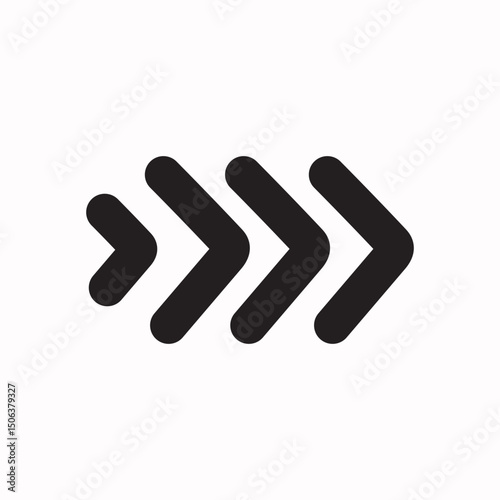 Triple Arrow Icon: Simple, bold, and directional, this graphic features three consecutive right-pointing arrows. Ideal for indicating movement, progress, or next steps.