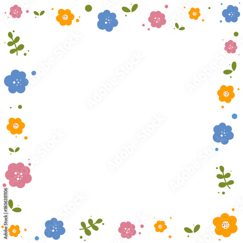 frame with flowers. flowers border