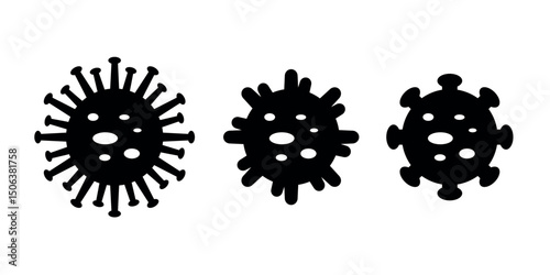 disease virus icon collection
