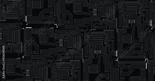 Vector circuit for communication technology background concept. 