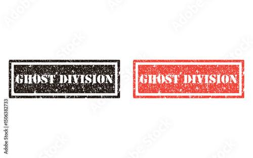 ghost division grunge stamp design, vector, isolated on transparent background