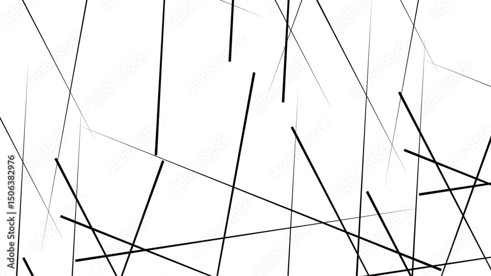 Abstract white background with random black lines, Metal grid isolated on the white background. nervures de Feuillet mores, fond rectangle and geometric