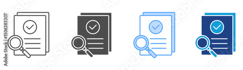 Appraisal Icon Set Multiple Style Collection
