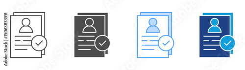 Resume Icon Set Multiple Style Collection