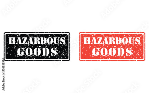 hazardous goods grunge stamp design, vector, isolated on transparent background