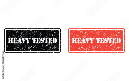 heavy tested grunge stamp design, vector, isolated on transparent background