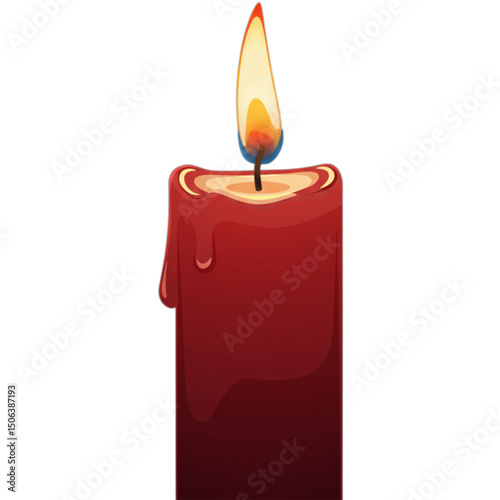 red burning candle
