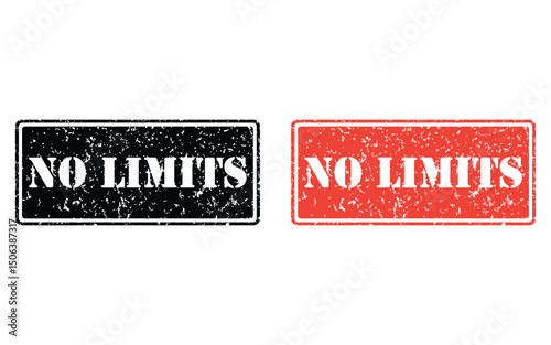 no limits grunge stamp design, vector, isolated on transparent background