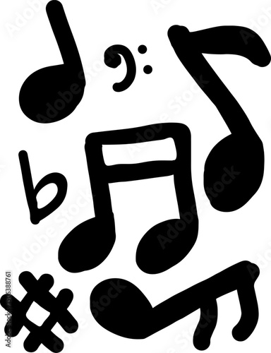 Musical symbols illustration tone melody chord