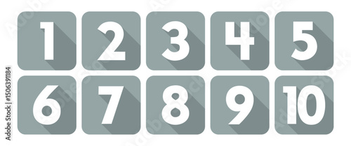 Wallpaper Mural Vector Numbers from 1 to 10. Collection of number icons. Vector illustration Torontodigital.ca