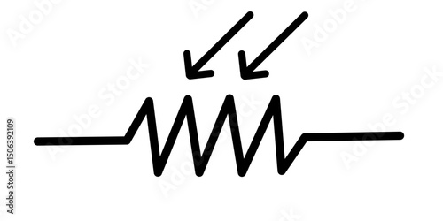 Light Dependent Resistor LDR Symbol