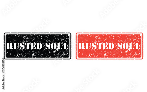rusted soul grunge stamp design, vector, isolated on transparent background