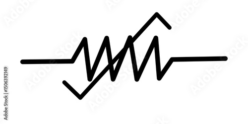 Variable Resistor Wiping Contact Symbol