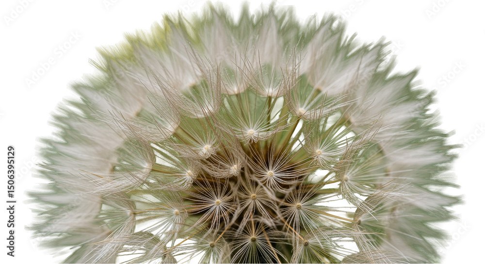 Dandelion Seed Head Isolated Transparent Blowball Macro Close-up Dandelion Seed Head Isolated Transparent Blowball Macro Close-up