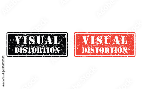 visual distortion grunge stamp design, vector, isolated on transparent background