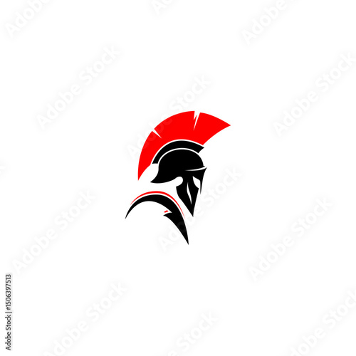 Simple gladiator logo vector