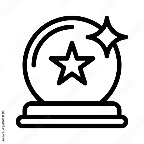 crystal ball line icon