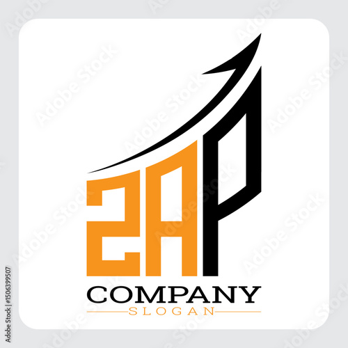 ZAP Company Logo Design Growth vector, ZAP Upward Arrow Business Success Logo vector, ZAP Corporate Branding Logo , ZAP logo design, ZAP simple and modern logo, ZAP business finance logo design, etc.