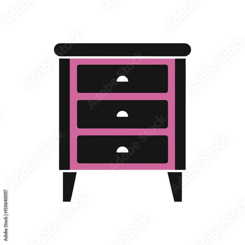 chest of drawers isolated on white