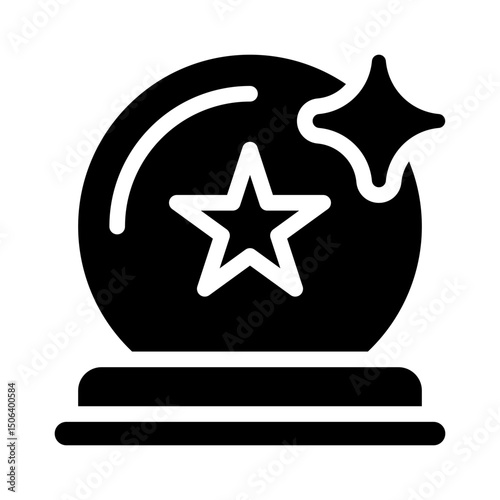 crystal ball glyph icon