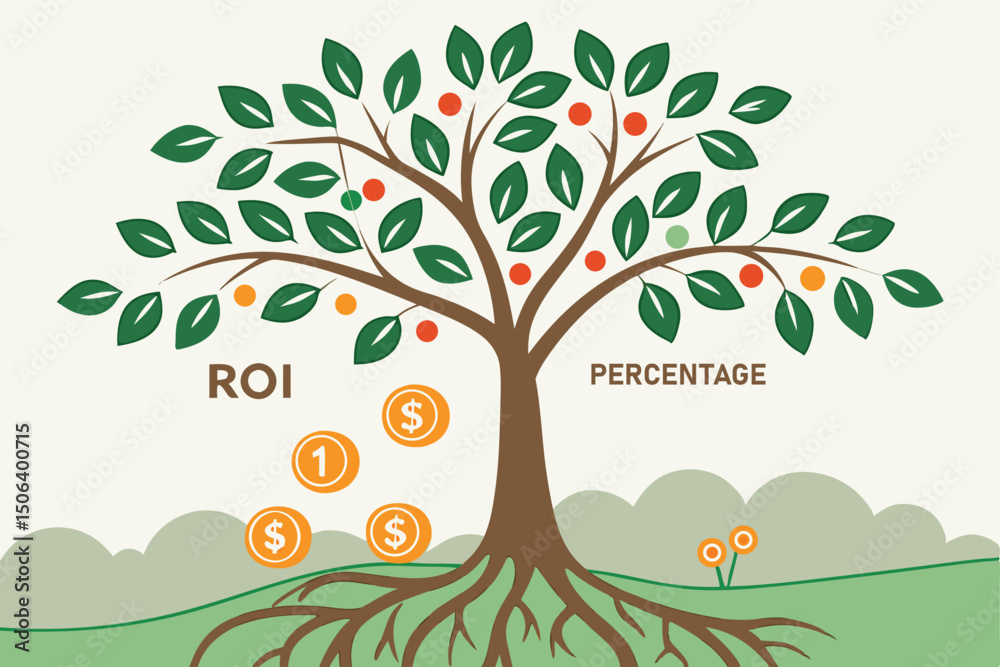 Fototapeta premium Profit Growth Garden