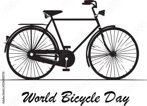 Retro vintage bicycle vector illustration with classic design and cycling elements