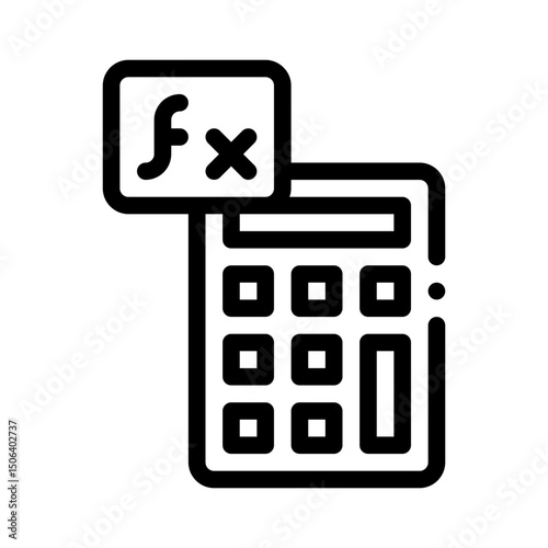 calculator line icon