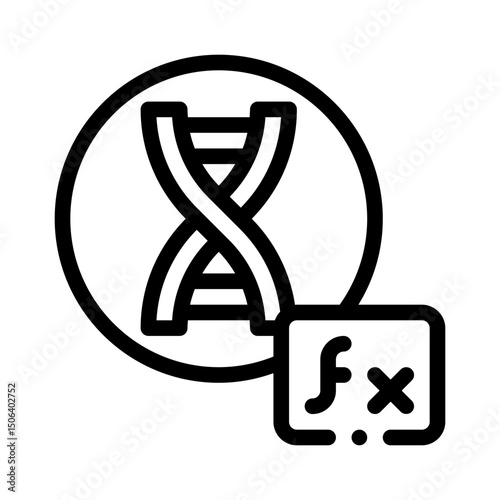 DNA helix line icon