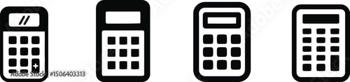 Vector illustration Set  a calculator

