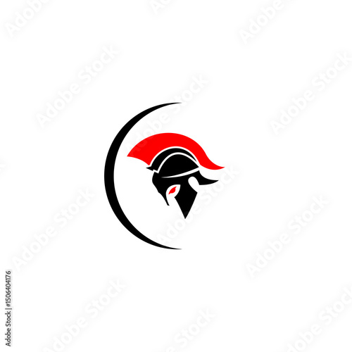 Simple gladiator logo vector